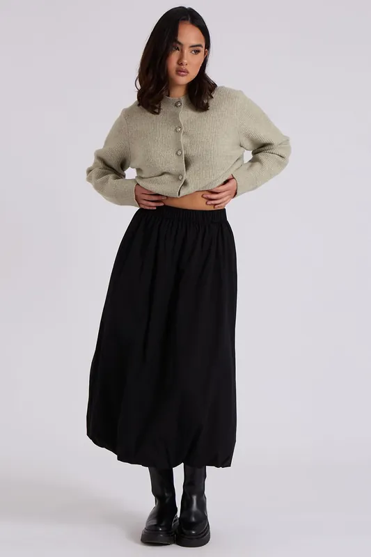 Bubble Hem Midi Skirt - Urban Bliss