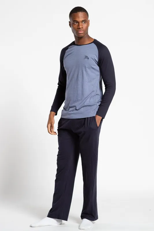 Cotton 2-Piece Long Sleeve Top and Bottoms Pyjama Set