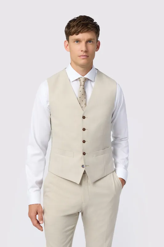 Blake Ecru Slim Waistcoat - Antique Rogue