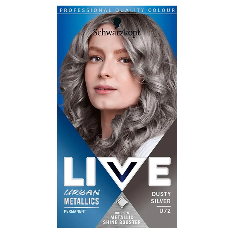 Live Metallic Shine Booster 'Hair Dye' U72, Dusty Silver - Schwarzkopf