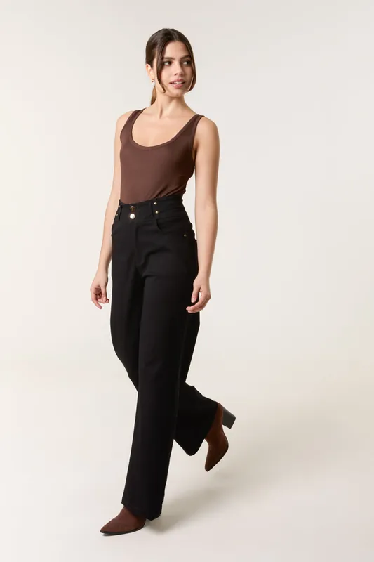 Black High Waisted Jeans - Blue Vanilla