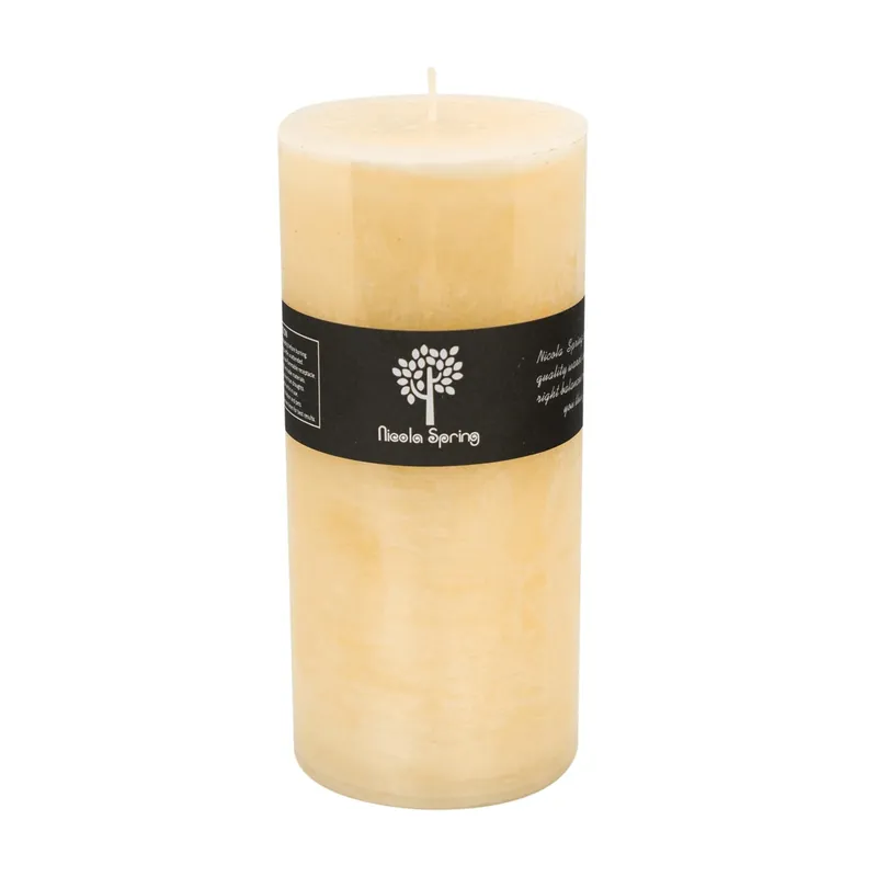Round Vanilla Pillar Candle - 140 Hours - Cream