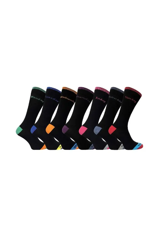 7 Pack Days Of The Week Novelty Cotton Socks - Sock Snob