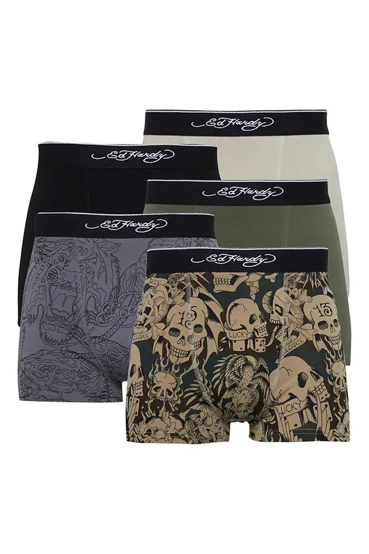 5 Pack Cotton Breathable Boxers Underwear - Arjin Collection