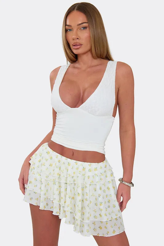 Floral Mini Skirt - EGO