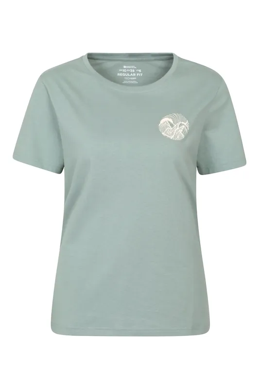 Sunrise Peaks' Soft Lightweight Casual Short Sleeve Graphic T-Shirt