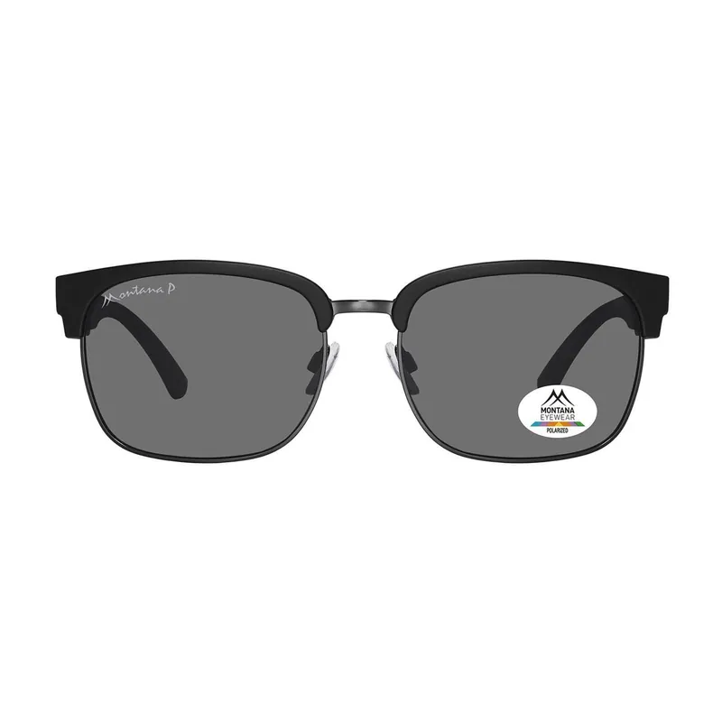 Round Matte Black Gunmetal Grey Polarized MP192 - montana