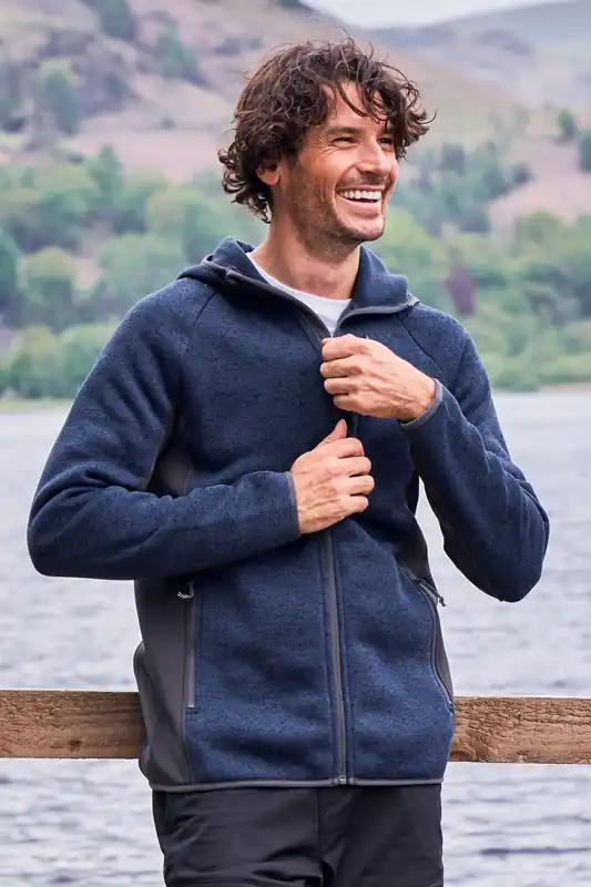 Treston Hooded Fleece Anti Pill Stretch Panels Coat - Mountain Warehouse
