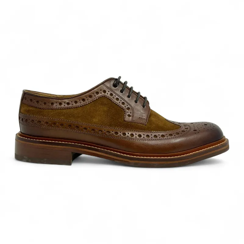 Suede Leather Brogues Oxford Formal Shoes - TruClothing