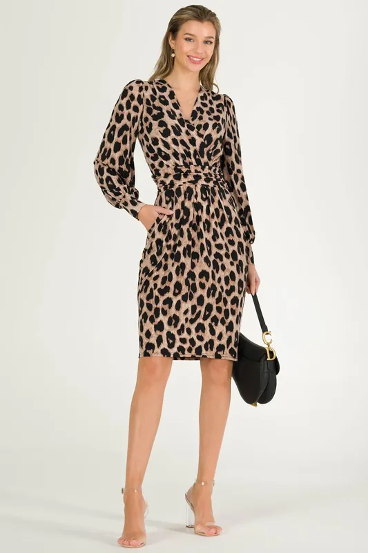 Chantal Jersey Long Sleeve Shift Dress - Jolie Moi