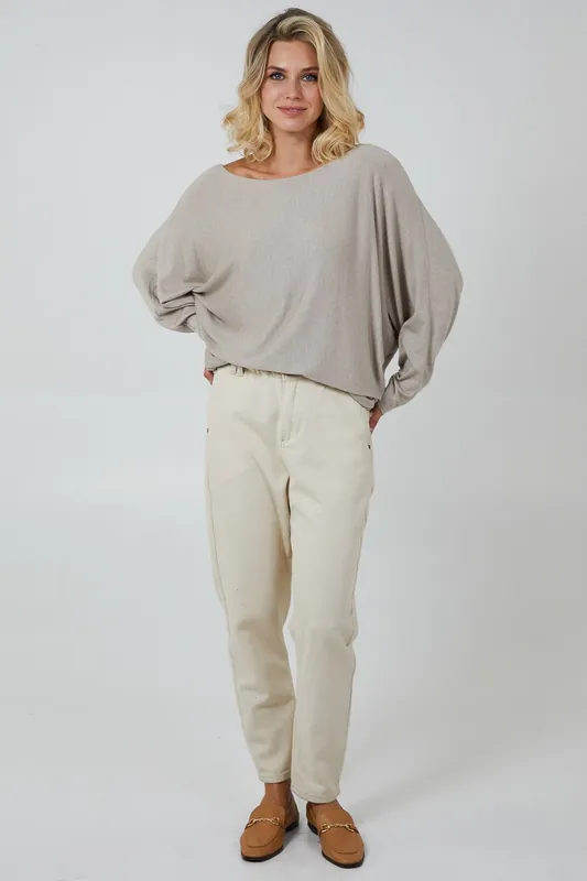 Oversized Long Sleeve Top - Blue Vanilla