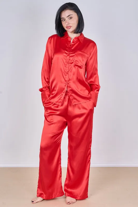 Luxury Satin Pyjama Set - ELAINA FASHION