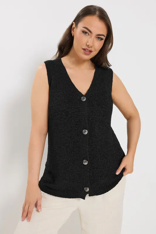 Button Through Knitted Waistcoat - Yours