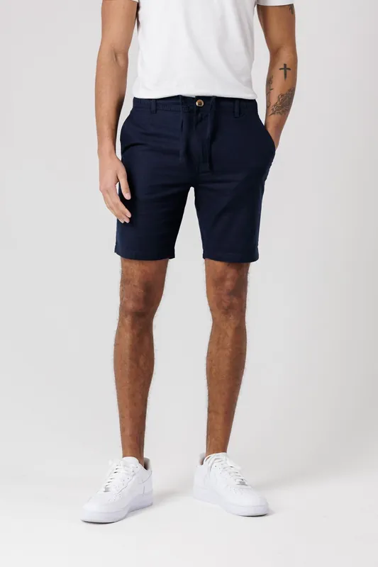 Cotton Linen Shorts with Drawstrings - Tokyo Laundry
