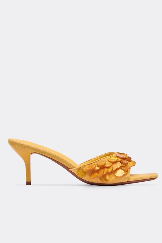 Faux Leather Stiletto Mules - EGO