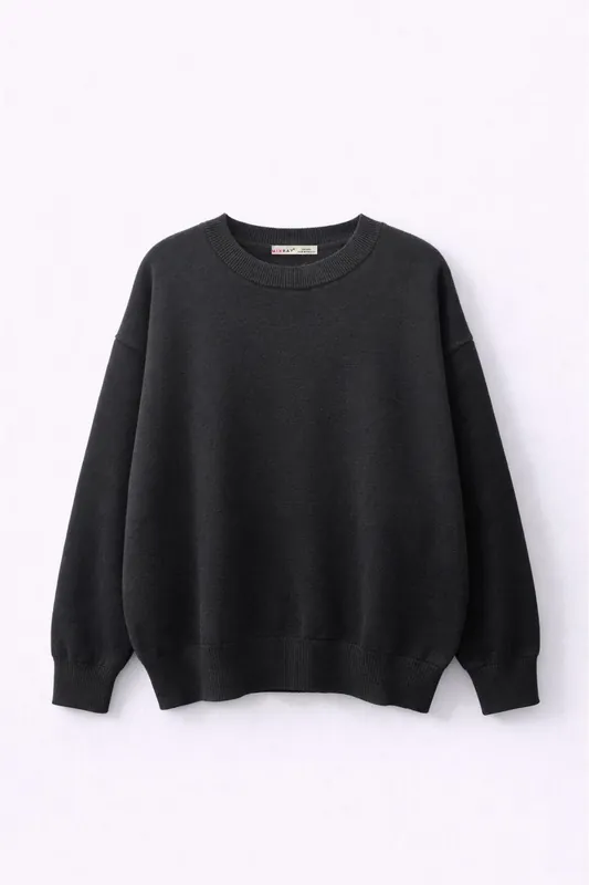 Oversized Ribbed Knit Sweater - MixRay