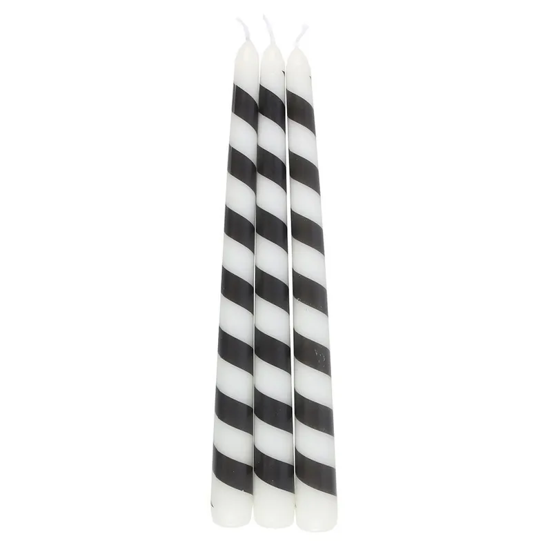 Candy Cane Taper Candle (Pack of 3) - Something Different