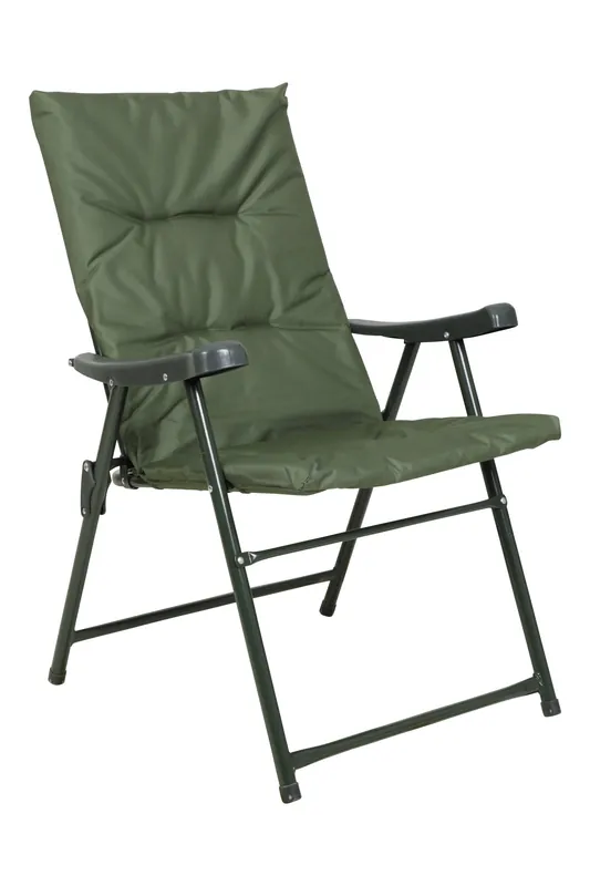Lightweight Steel Frame Design Versatile Padded Garden Folding Chair - Mountain Warehouse