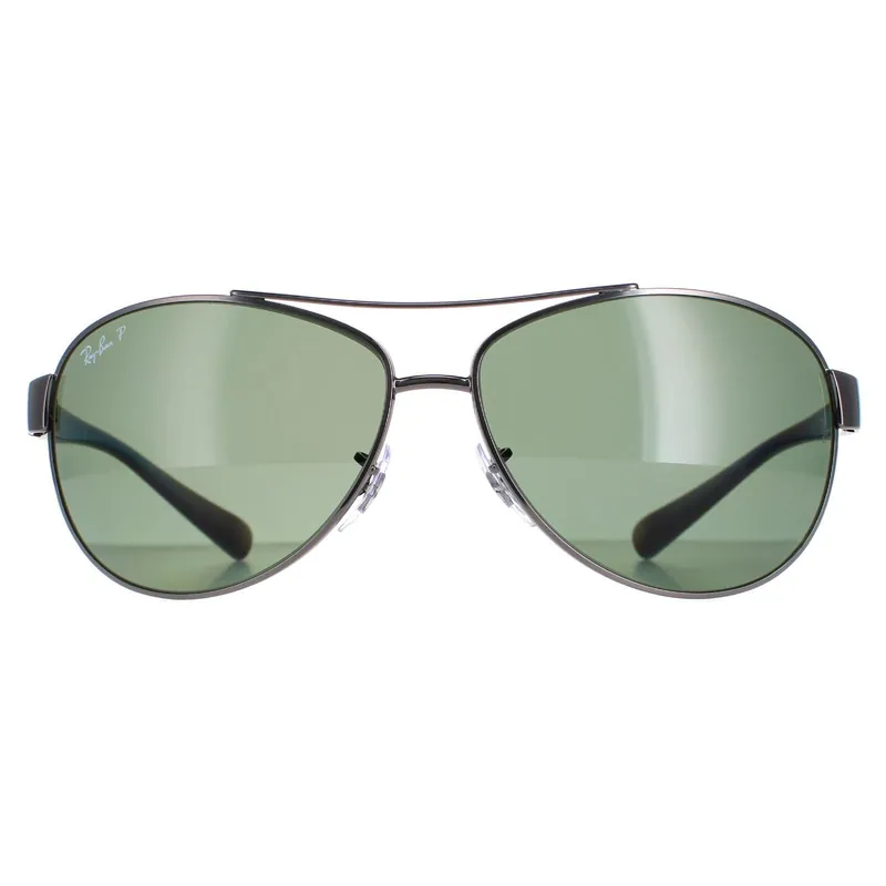 Aviator Gunmetal Polarized Green Sunglasses - Ray-Ban