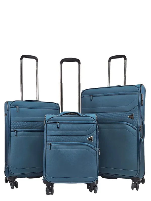 Lightweight 8 Wheel Travel Luggage Suitcases - Infinity Leather