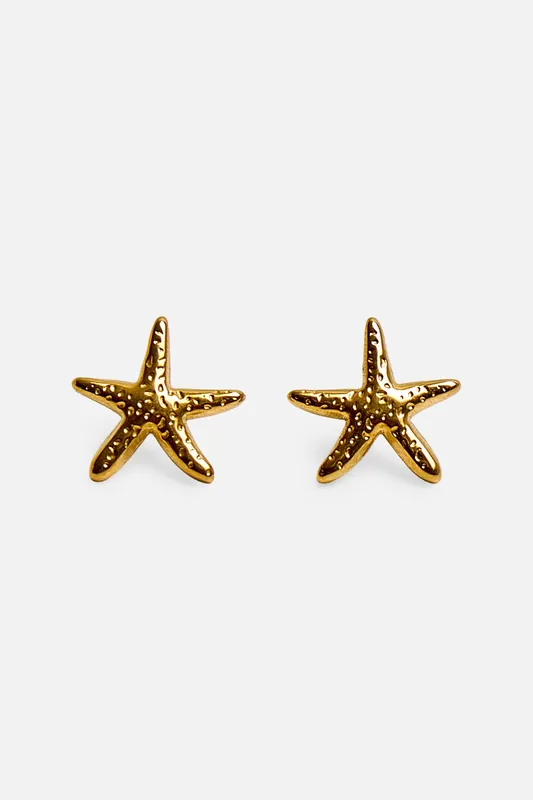 Mini Star Fish Stud Earrings - Public Desire