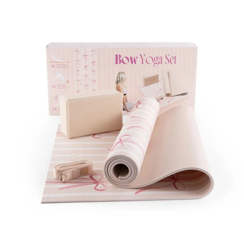 Myga Printed Yoga Set - Pink Bows