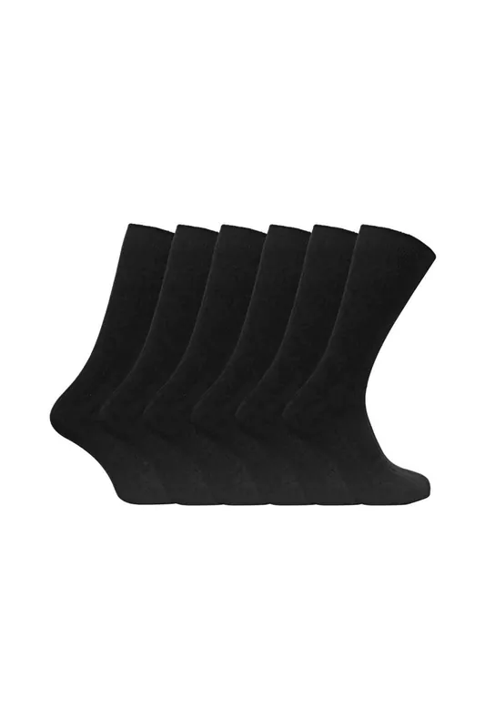 6 Pairs Soft 100% Cotton Plain Coloured Socks - Sock Snob