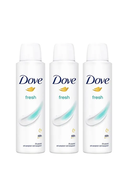 Fresh 'Antiperspirant' 48H Sweat Protection Deo for Women 150ml,3pk - Dove