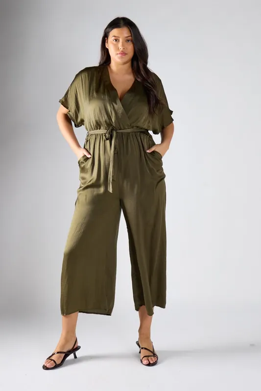Belted Wrap Jumpsuit - Shnoo