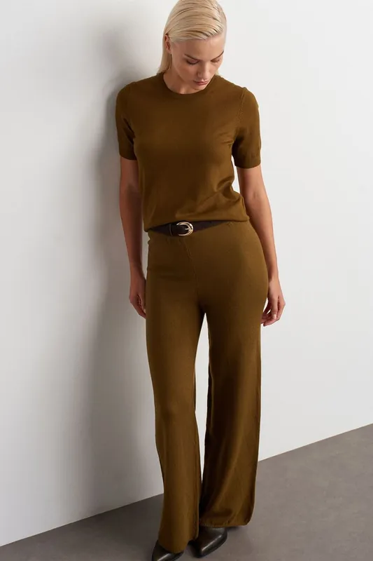 Women’s Wide-leg Lurex Knit Trousers