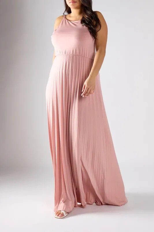 Pleated Maxi Dress - Shnoo