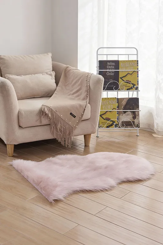 60Cm*90Cm Mordecai Handmade Shag Pink Area Rug - Living and Home