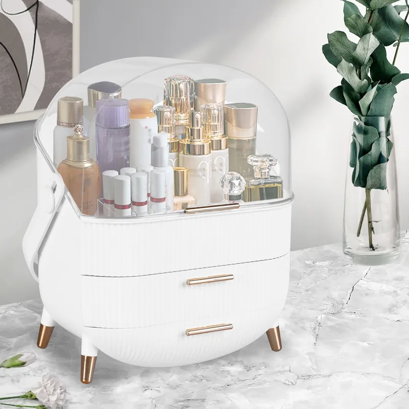 Portable Makeup Organizer Box Cosmetic Storage Drawer - Levede