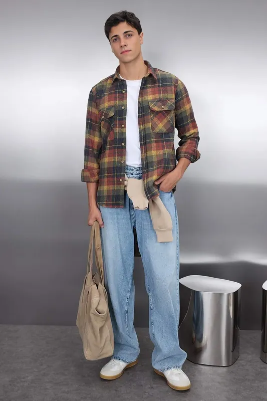 Men’s Checked Flannel Double Pocket Shirt - WOVCOR