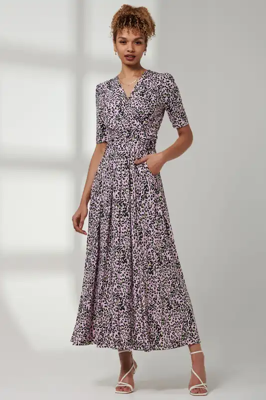 Jersey Wrap Front Maxi Dress - Jolie Moi