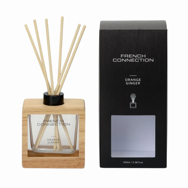 Orange & Ginger Reed Diffuser 100ML Natural Wooden Surround - French Connection