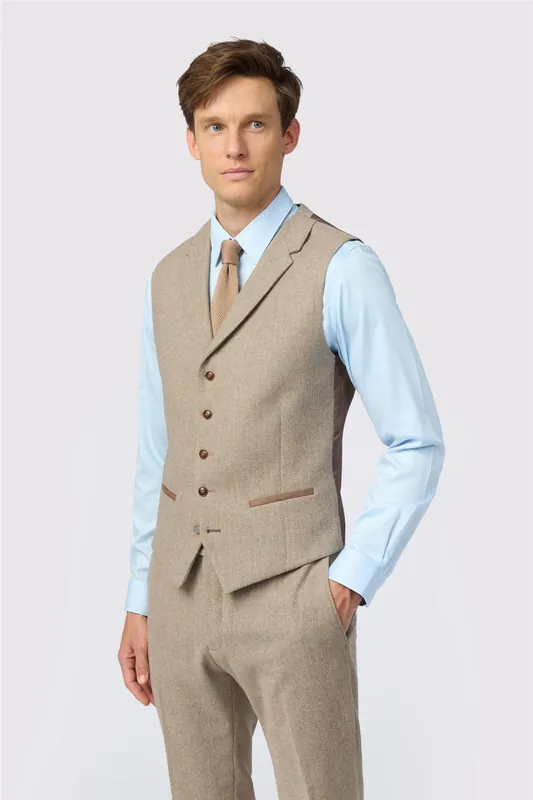 Single Breasted Five Button V-neck Slim Fit Suit Waistcoat