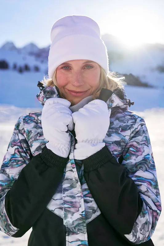 Snowproof Textured Palms Fleece Lined Skiing Gloves - Mountain Warehouse