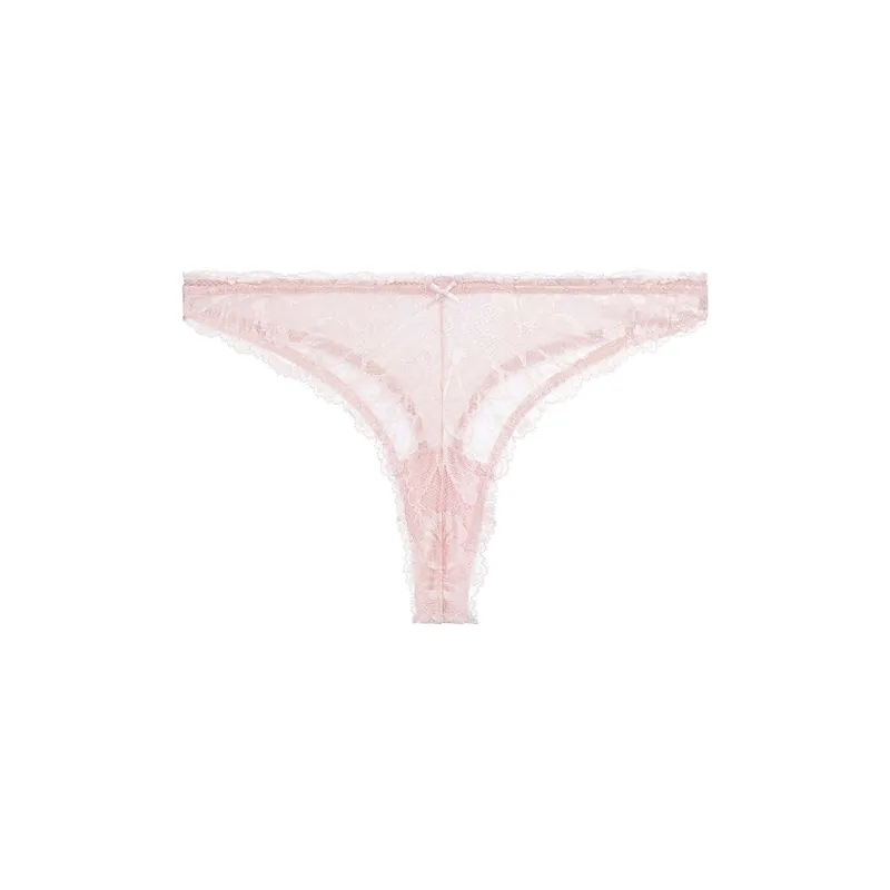 Perfect Lace Pink Thong - Dorina