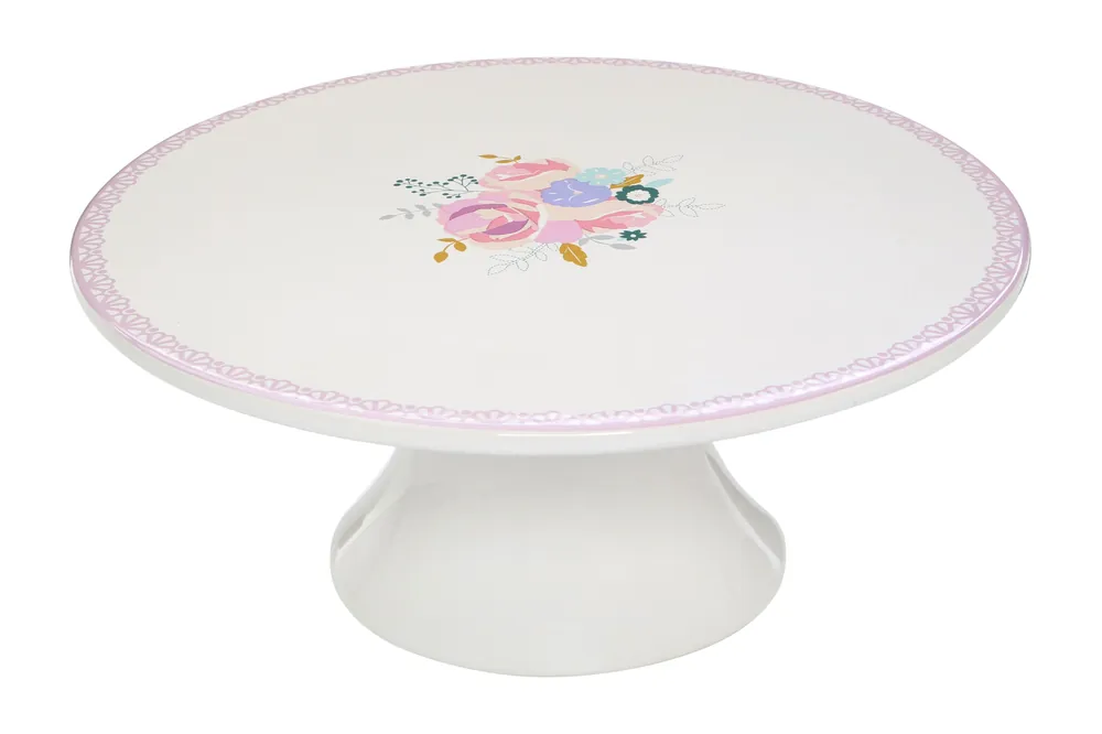 Elegant Floral Pattern Cake Stand, Durable Cake Stand For Parties, Stable Constructed Cake Display Stand - Orsina