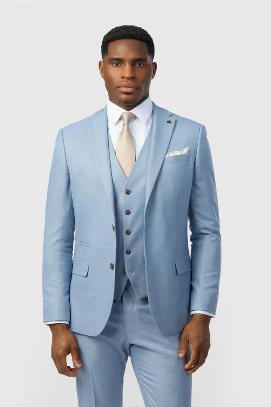 Single Breasted Two Button Slim Fit Suit Jacket - Antique Rogue