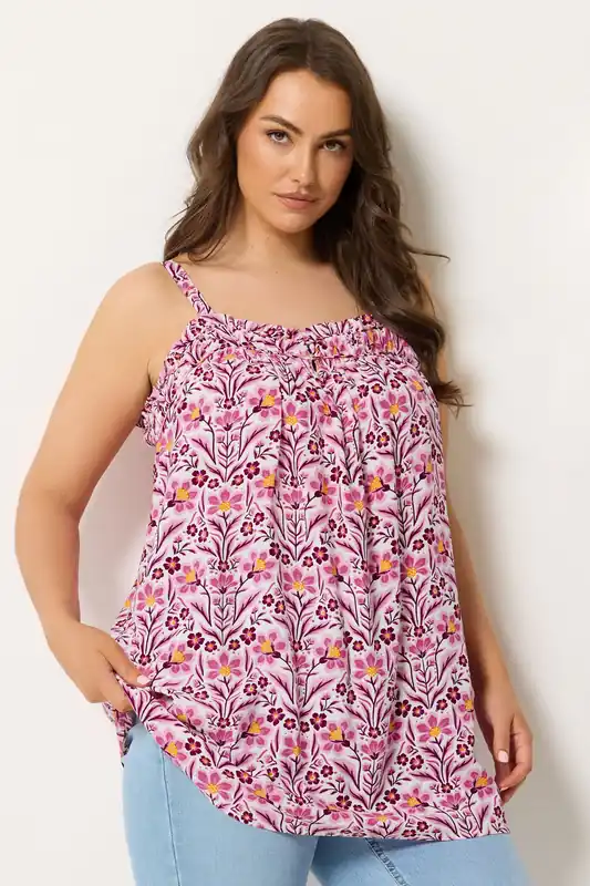 Floral Print Cami Vest Top - Yours