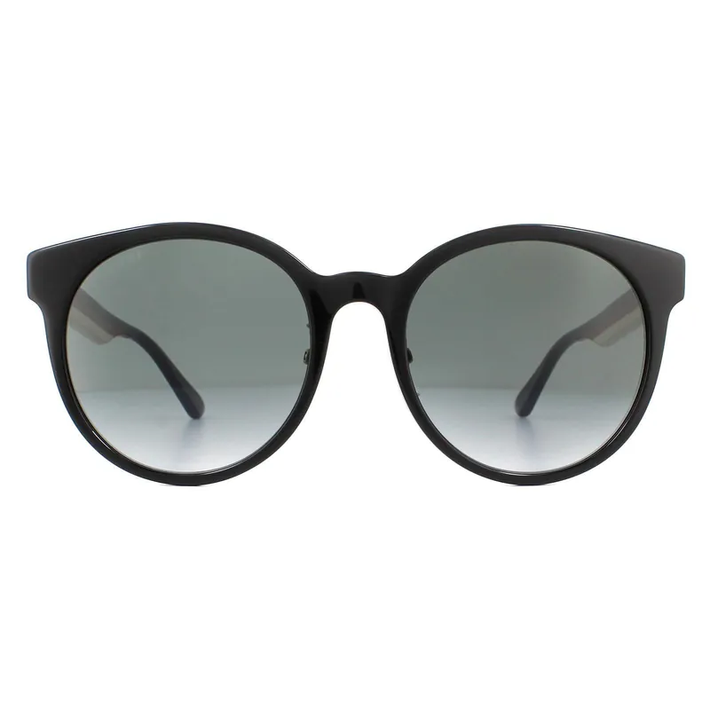 Round Black Grey Gradient Sunglasses - Gucci