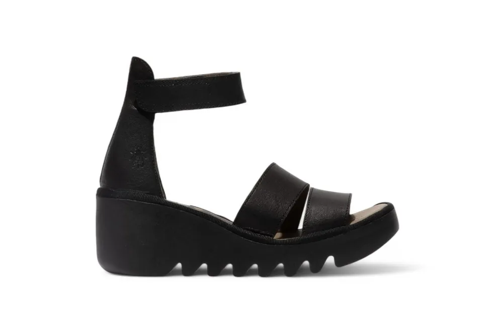 BONO290FLY Mousse Leather Sandals Espadrille Wedges - Infinity Leather