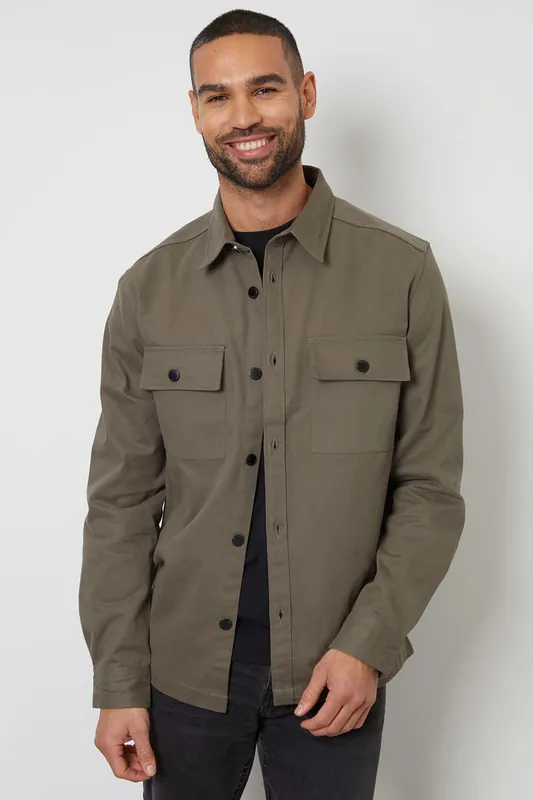 Church' Cotton Twill Button Up Shacket - Threadbare