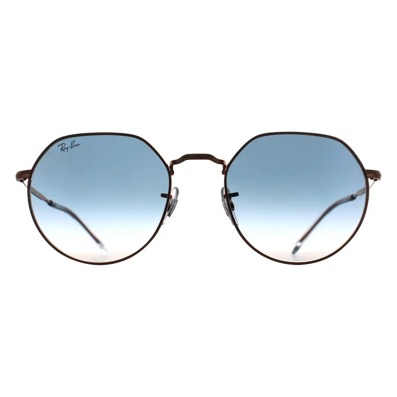 Round Polished Rose Gold Blue Gradient RB3565 Jack - Ray-Ban