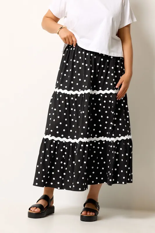 Polka Dot Maxi Skirt - Yours