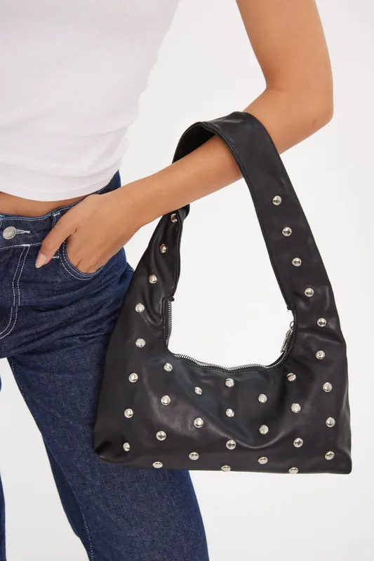 Studdered Tapered Shoulder Bag - My Accessories London