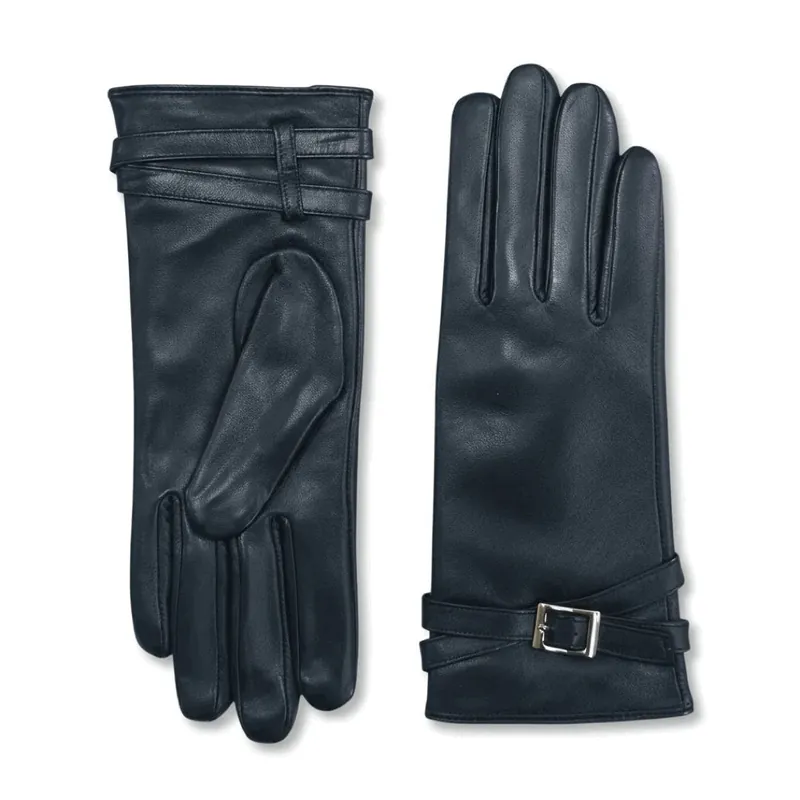 Leather Gloves Wool Lining Sheepskin Adjustable Wrist Buckle - TruClothing