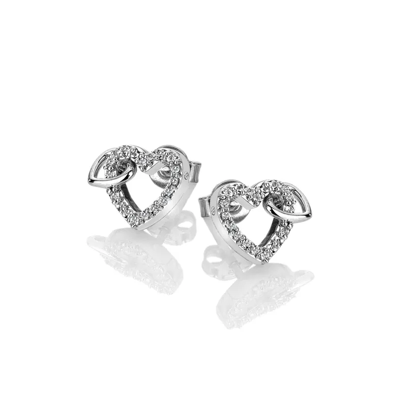 Togetherness Open Heart Earrings - Hot Diamonds